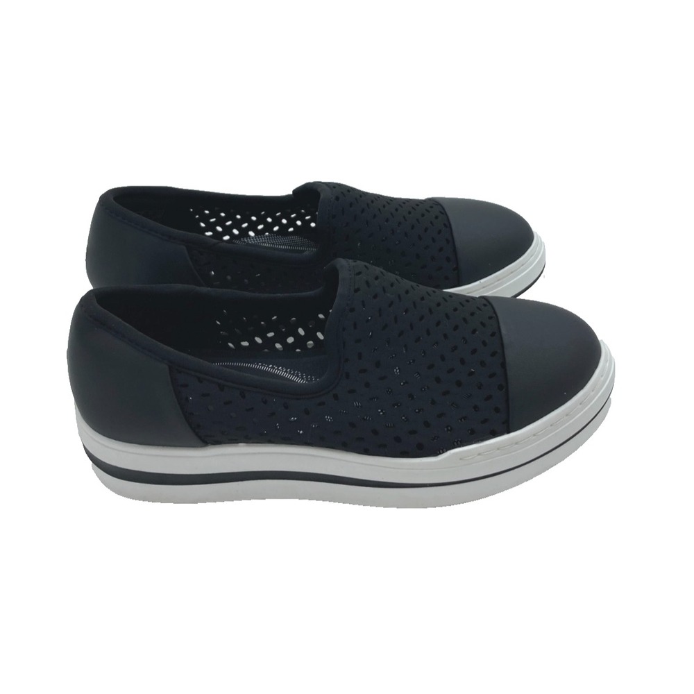 Clarks‎ Audreigh Star Shoes Womens Size 8M Black Suede Platform Comfort Sneakers
